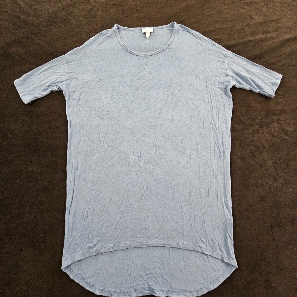 LuLaRoe‎ Blue Short Sleeve Rayon T-Shirt Dress Women's 2XS